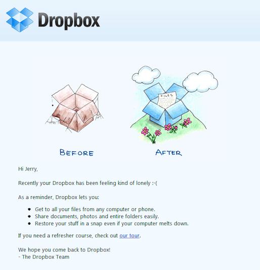 Campagna di e-mail marketing-Dropbox