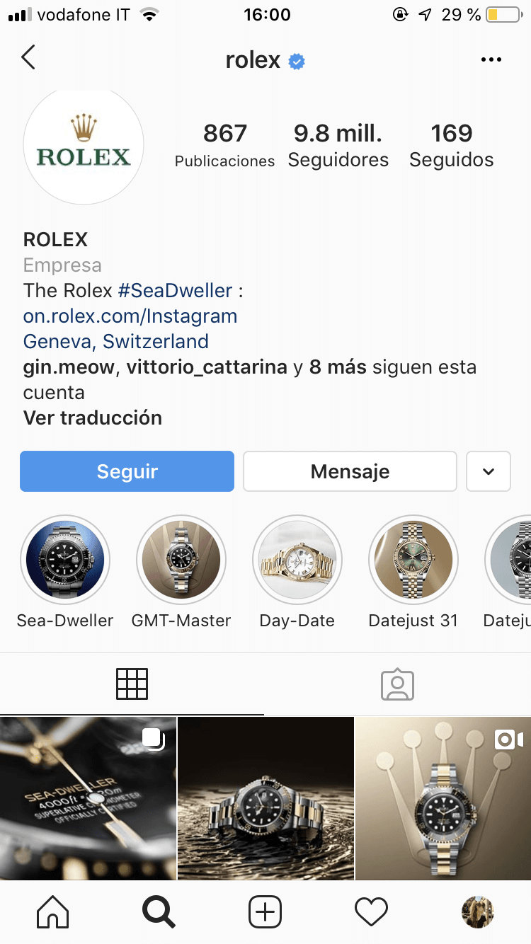 Miglior orario per pubblicare su Instagram - Rolex