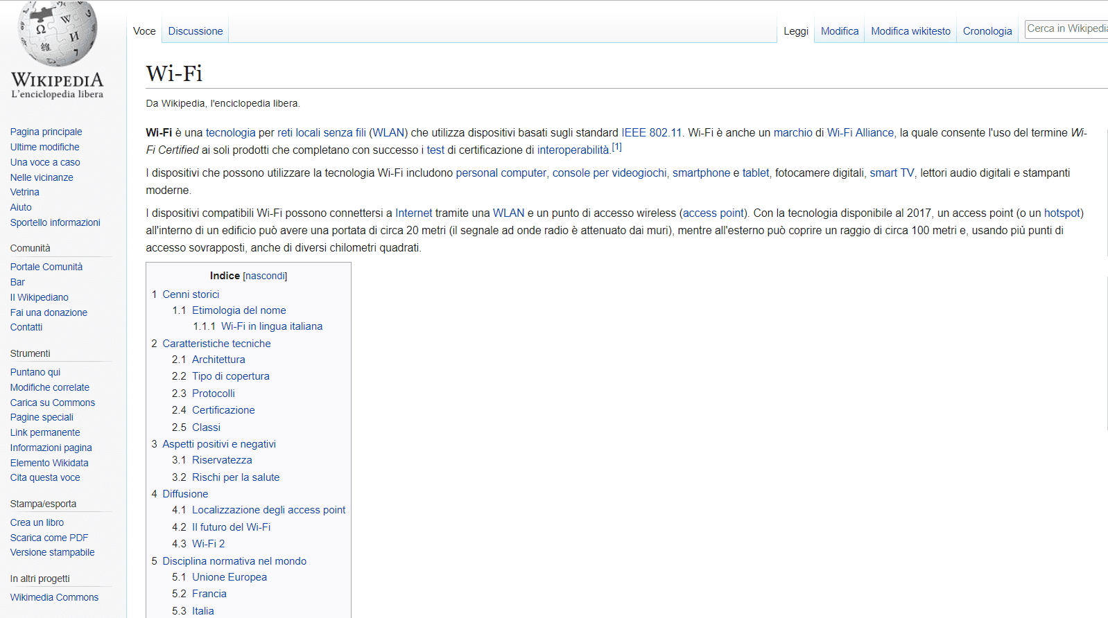 Wikipedia- parole chiave
